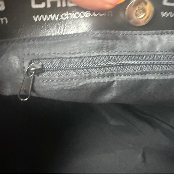 Chico's faux leather Snake Print Tote Bag shoulder bag - Picture 7 of 10